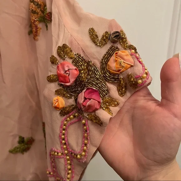 Tracy Reese Floral Beaded Top - Picture 7 of 14